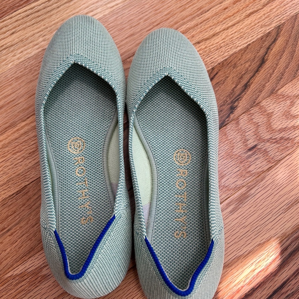 Rothy's Sage Green Knit Flats - Picture 2 of 16
